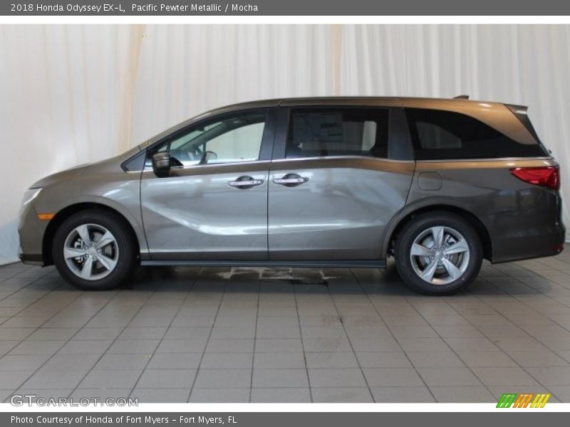 Pacific Pewter Metallic / Mocha 2018 Honda Odyssey EX-L