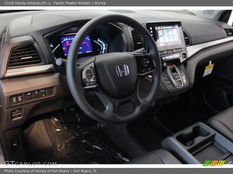 Pacific Pewter Metallic / Mocha 2018 Honda Odyssey EX-L