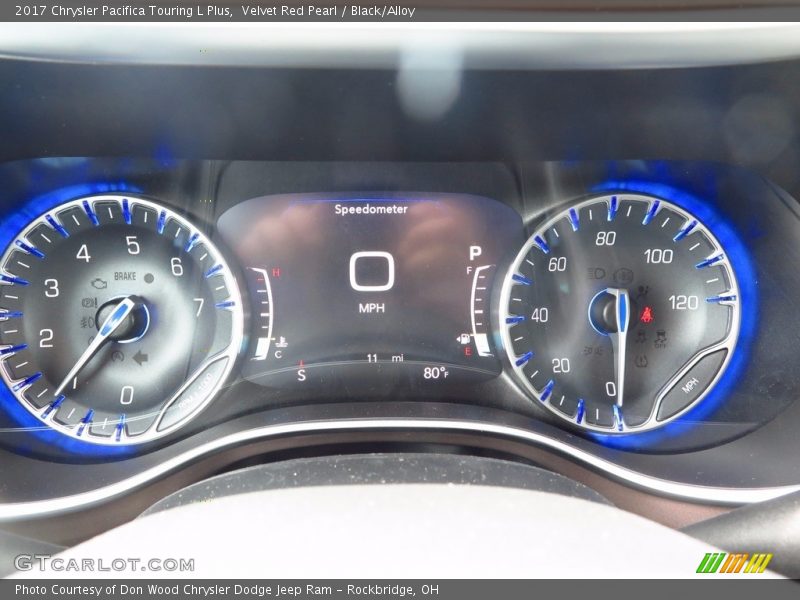 Velvet Red Pearl / Black/Alloy 2017 Chrysler Pacifica Touring L Plus