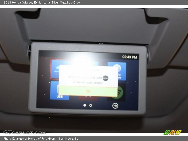 Lunar Silver Metallic / Gray 2018 Honda Odyssey EX-L