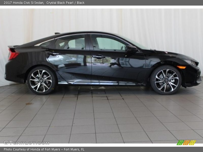 Crystal Black Pearl / Black 2017 Honda Civic Si Sedan