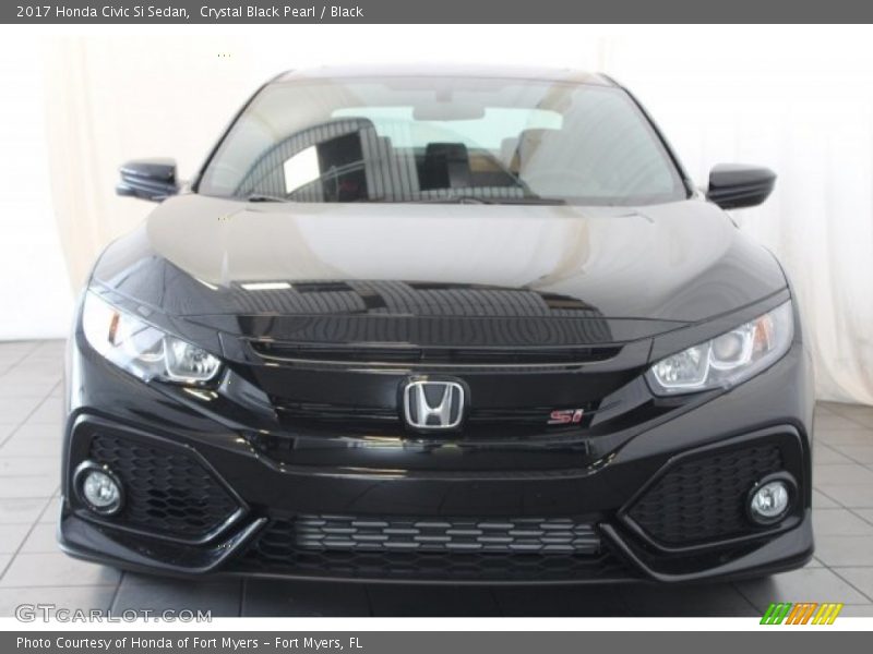 Crystal Black Pearl / Black 2017 Honda Civic Si Sedan