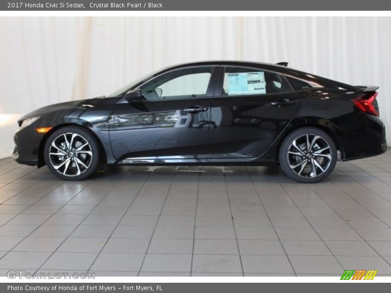 Crystal Black Pearl / Black 2017 Honda Civic Si Sedan