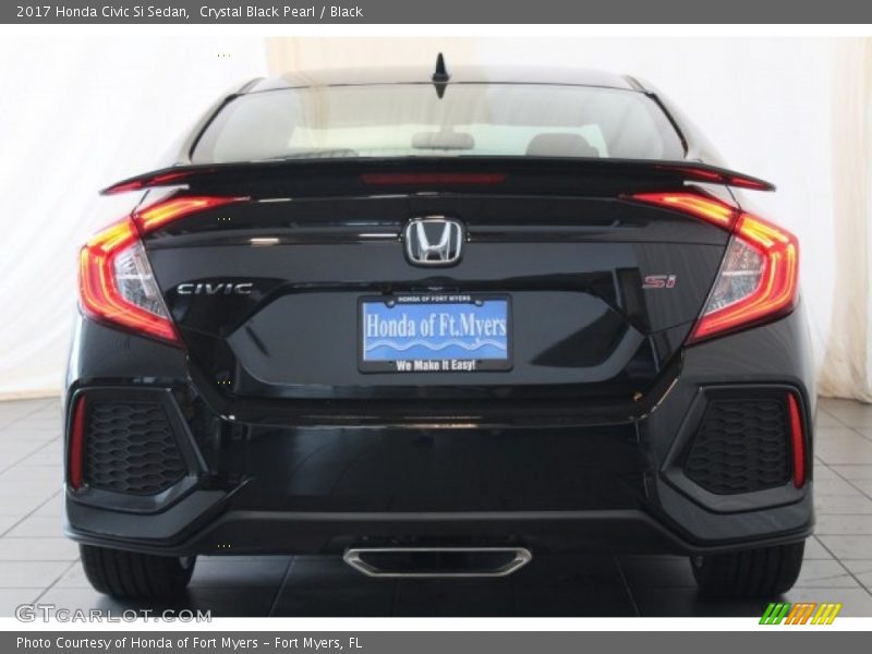 Crystal Black Pearl / Black 2017 Honda Civic Si Sedan
