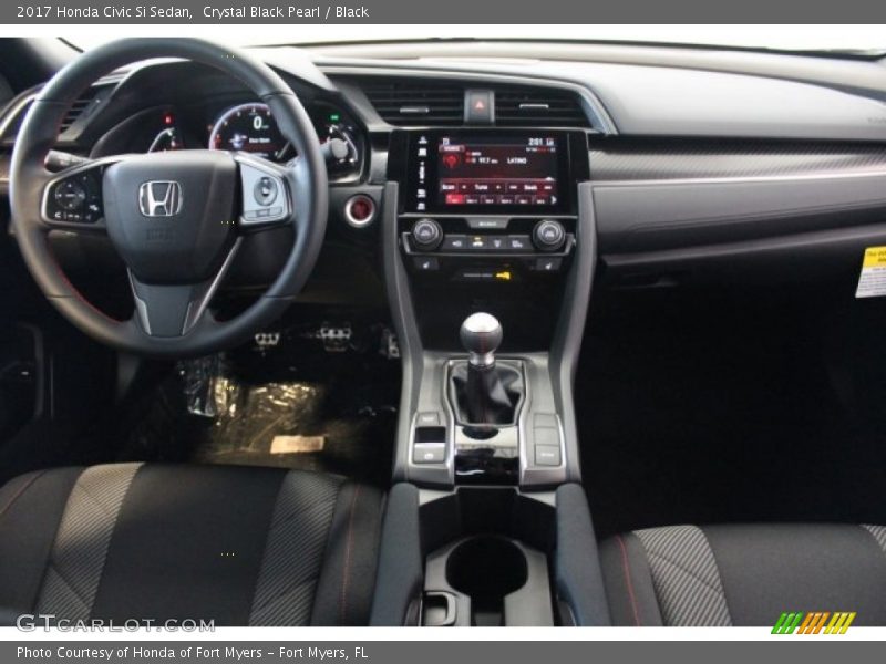 Crystal Black Pearl / Black 2017 Honda Civic Si Sedan
