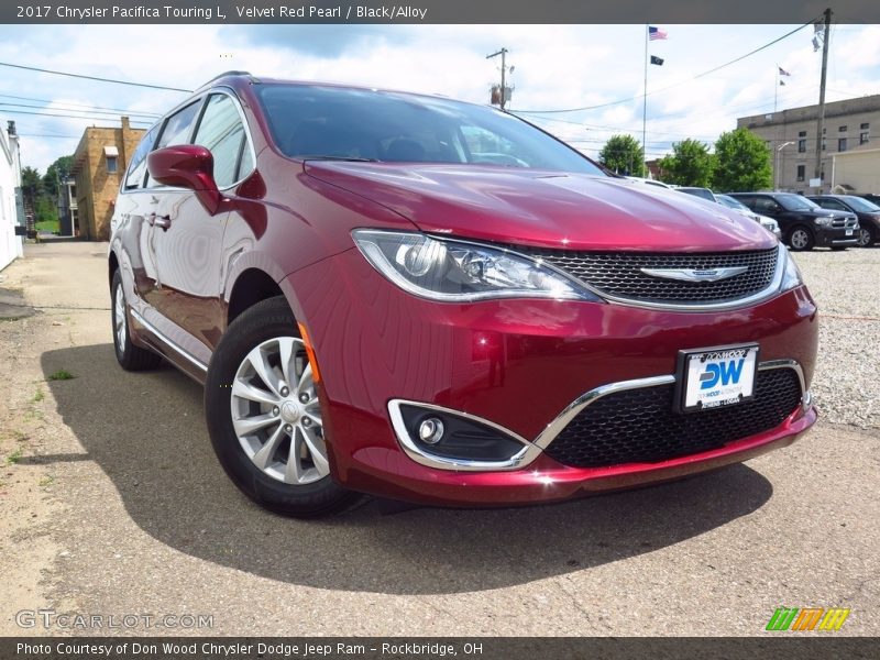 Velvet Red Pearl / Black/Alloy 2017 Chrysler Pacifica Touring L
