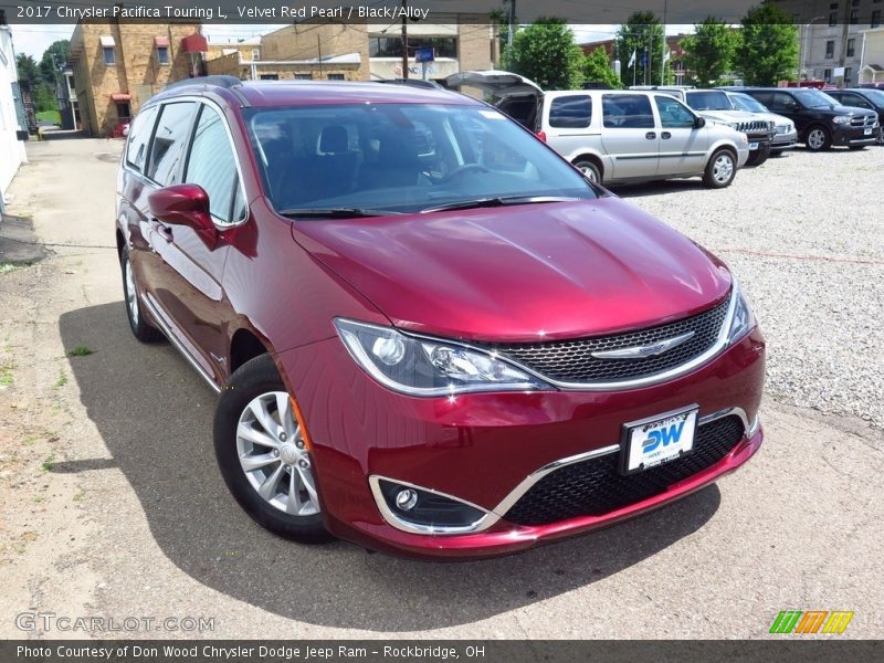 Velvet Red Pearl / Black/Alloy 2017 Chrysler Pacifica Touring L