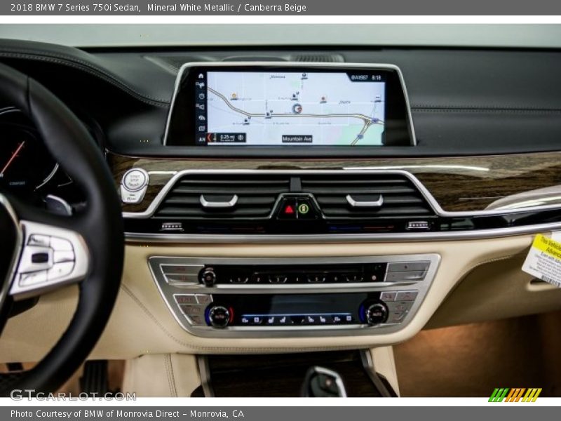 Mineral White Metallic / Canberra Beige 2018 BMW 7 Series 750i Sedan