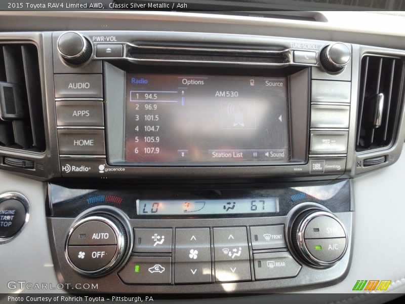 Classic Silver Metallic / Ash 2015 Toyota RAV4 Limited AWD