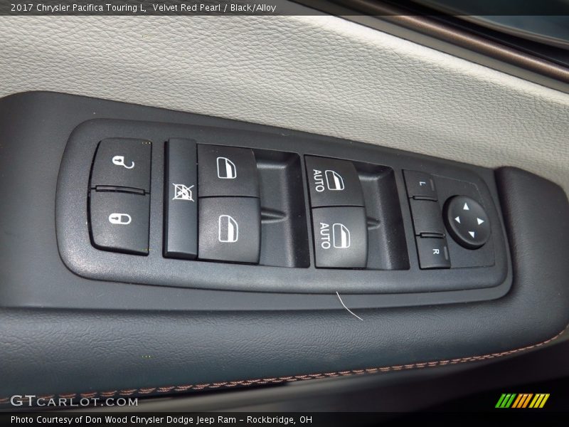 Velvet Red Pearl / Black/Alloy 2017 Chrysler Pacifica Touring L