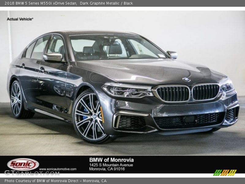 Dark Graphite Metallic / Black 2018 BMW 5 Series M550i xDrive Sedan