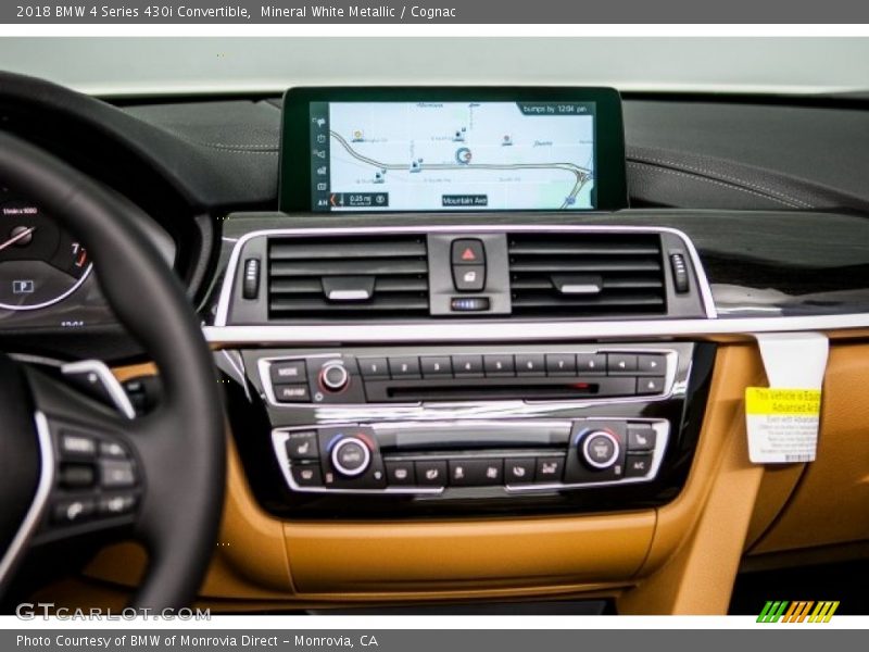Mineral White Metallic / Cognac 2018 BMW 4 Series 430i Convertible