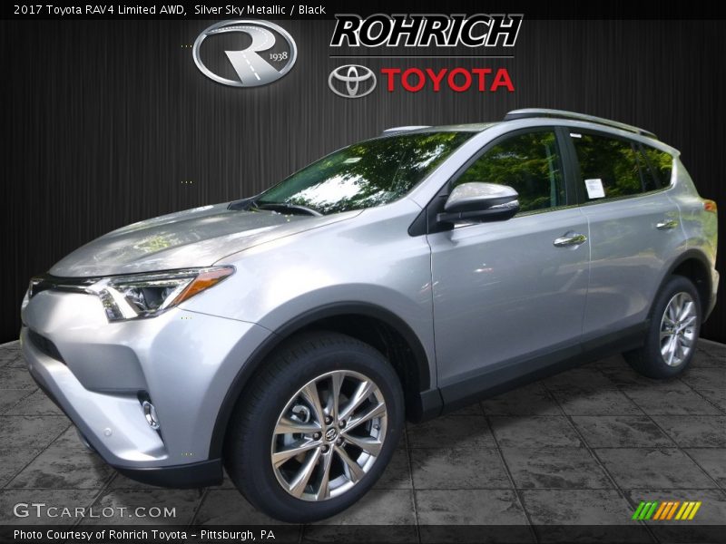 Silver Sky Metallic / Black 2017 Toyota RAV4 Limited AWD