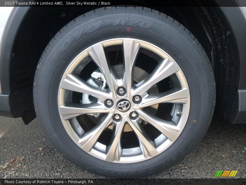 Silver Sky Metallic / Black 2017 Toyota RAV4 Limited AWD