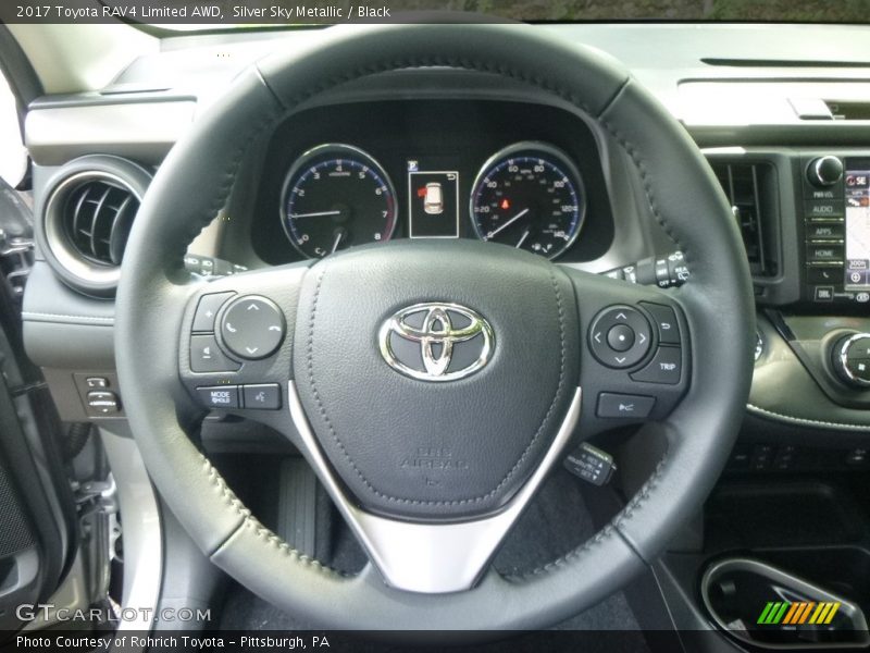 Silver Sky Metallic / Black 2017 Toyota RAV4 Limited AWD