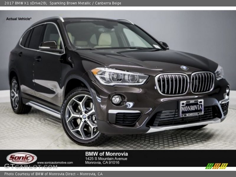 Sparkling Brown Metallic / Canberra Beige 2017 BMW X1 sDrive28i