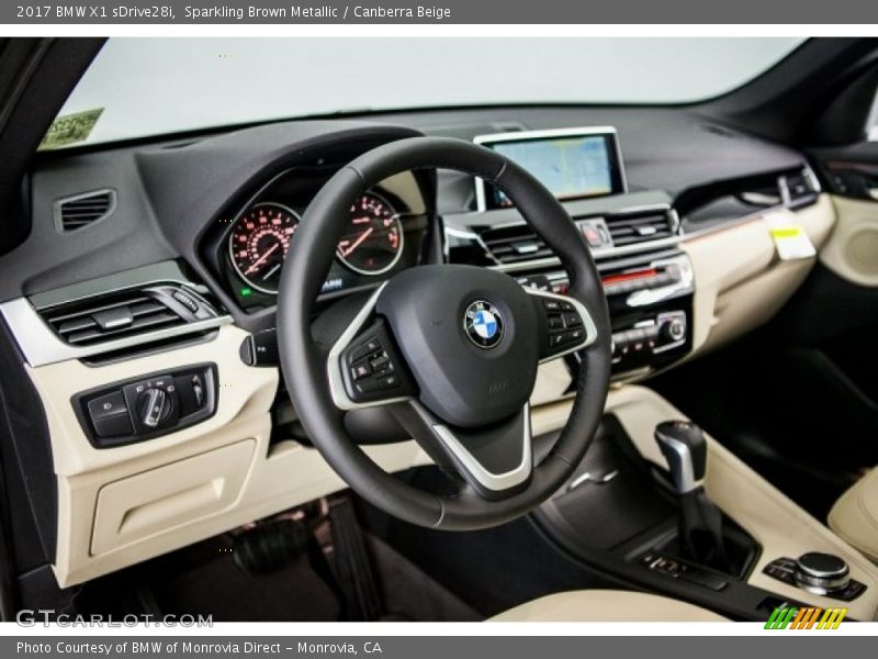 Sparkling Brown Metallic / Canberra Beige 2017 BMW X1 sDrive28i