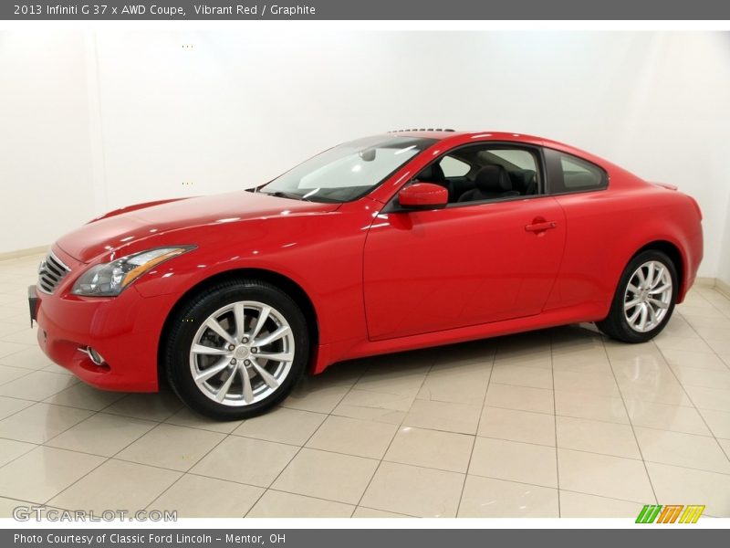 Vibrant Red / Graphite 2013 Infiniti G 37 x AWD Coupe