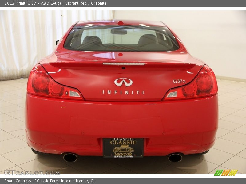 Vibrant Red / Graphite 2013 Infiniti G 37 x AWD Coupe