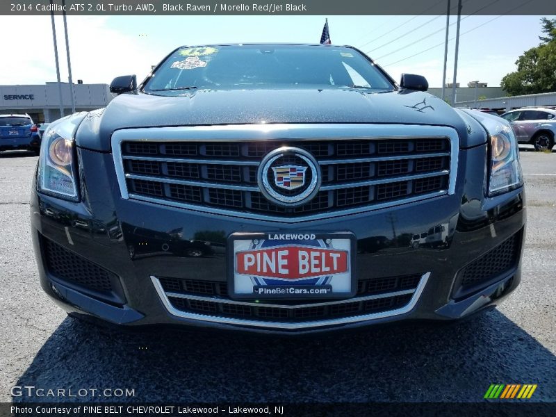 Black Raven / Morello Red/Jet Black 2014 Cadillac ATS 2.0L Turbo AWD