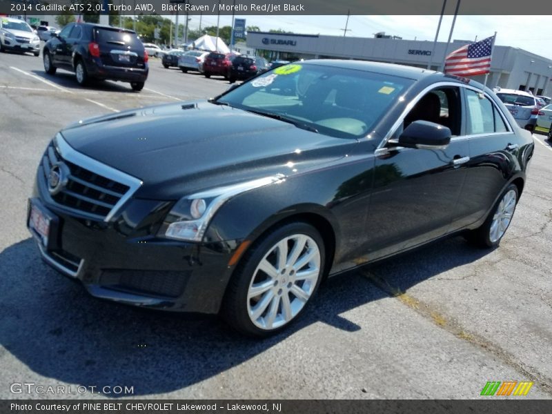 Black Raven / Morello Red/Jet Black 2014 Cadillac ATS 2.0L Turbo AWD