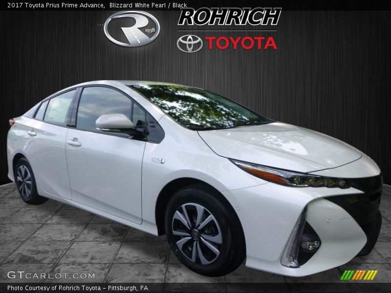 Blizzard White Pearl / Black 2017 Toyota Prius Prime Advance