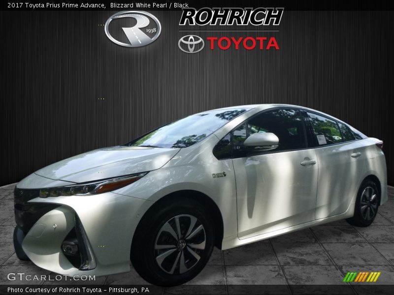 Blizzard White Pearl / Black 2017 Toyota Prius Prime Advance