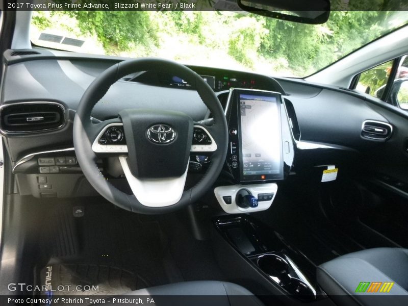 Blizzard White Pearl / Black 2017 Toyota Prius Prime Advance