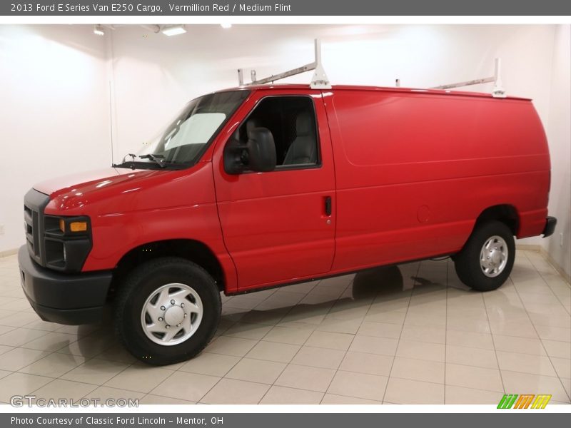 Vermillion Red / Medium Flint 2013 Ford E Series Van E250 Cargo