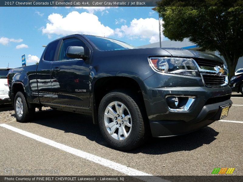Cyber Gray Metallic / Jet Black 2017 Chevrolet Colorado LT Extended Cab 4x4
