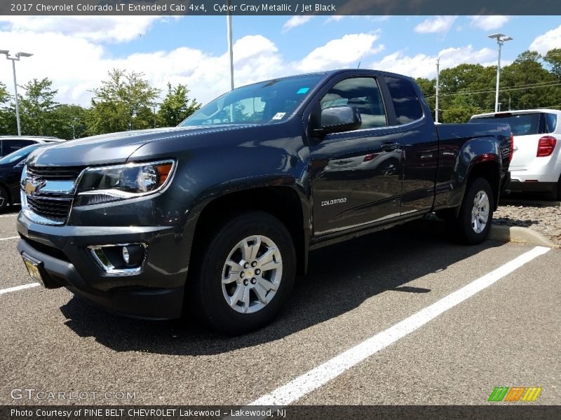 Cyber Gray Metallic / Jet Black 2017 Chevrolet Colorado LT Extended Cab 4x4
