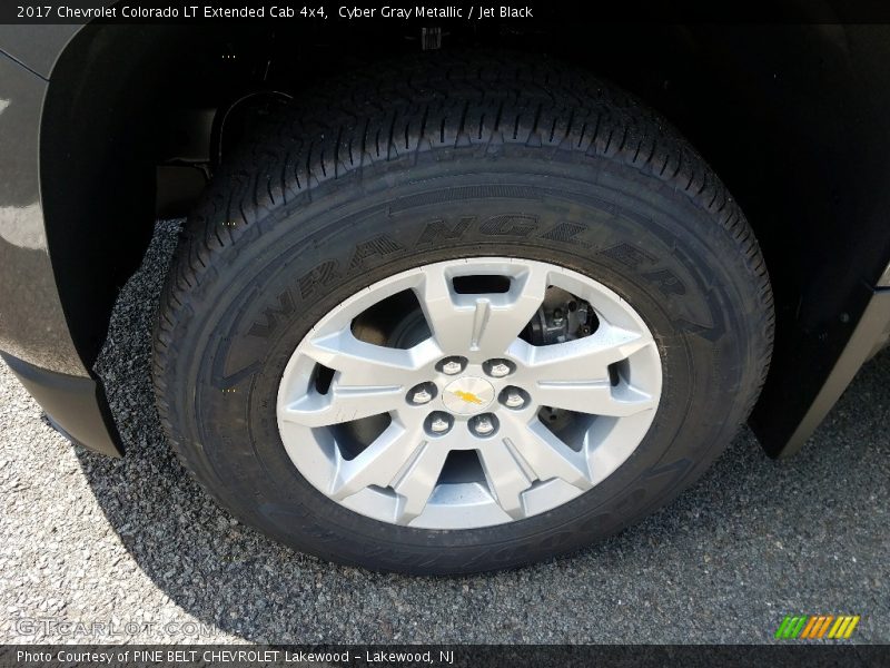 Cyber Gray Metallic / Jet Black 2017 Chevrolet Colorado LT Extended Cab 4x4