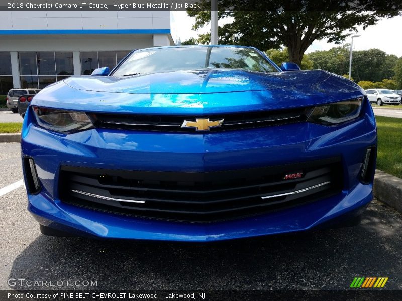 Hyper Blue Metallic / Jet Black 2018 Chevrolet Camaro LT Coupe