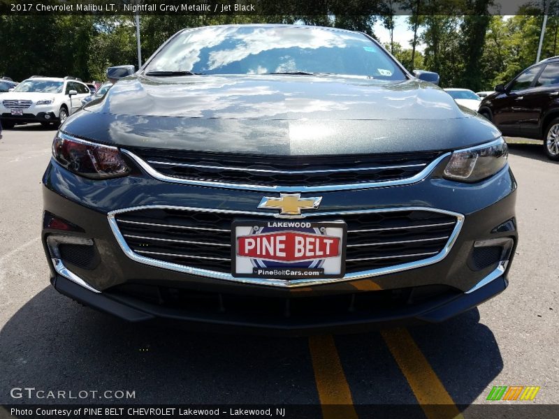 Nightfall Gray Metallic / Jet Black 2017 Chevrolet Malibu LT