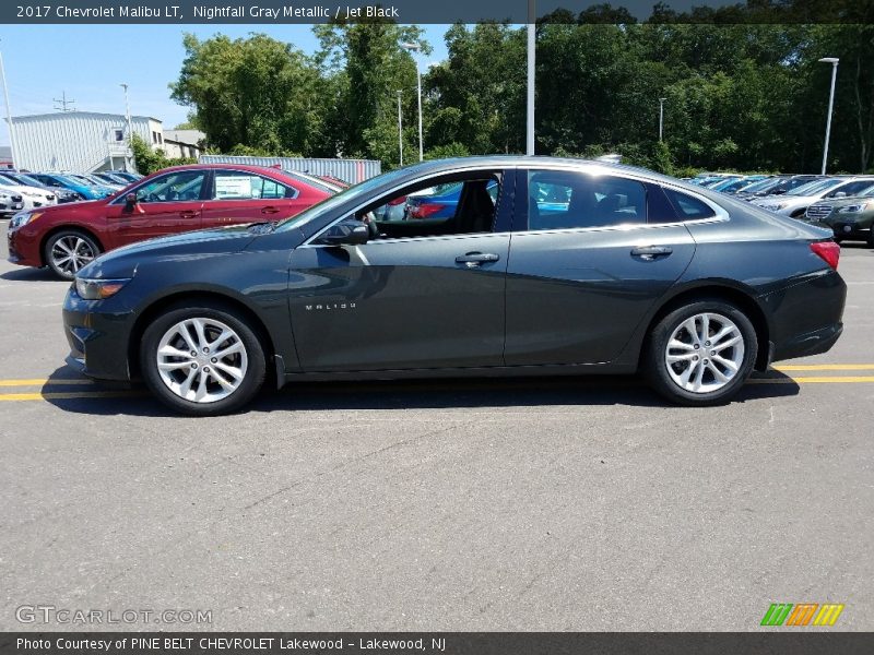 Nightfall Gray Metallic / Jet Black 2017 Chevrolet Malibu LT