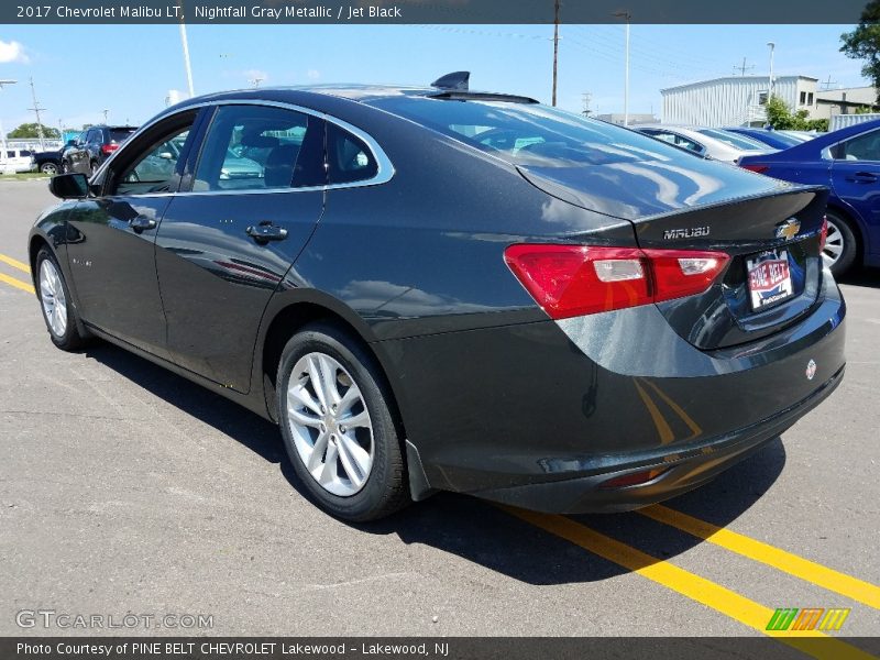 Nightfall Gray Metallic / Jet Black 2017 Chevrolet Malibu LT