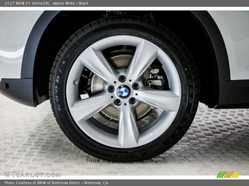 Alpine White / Black 2017 BMW X3 sDrive28i