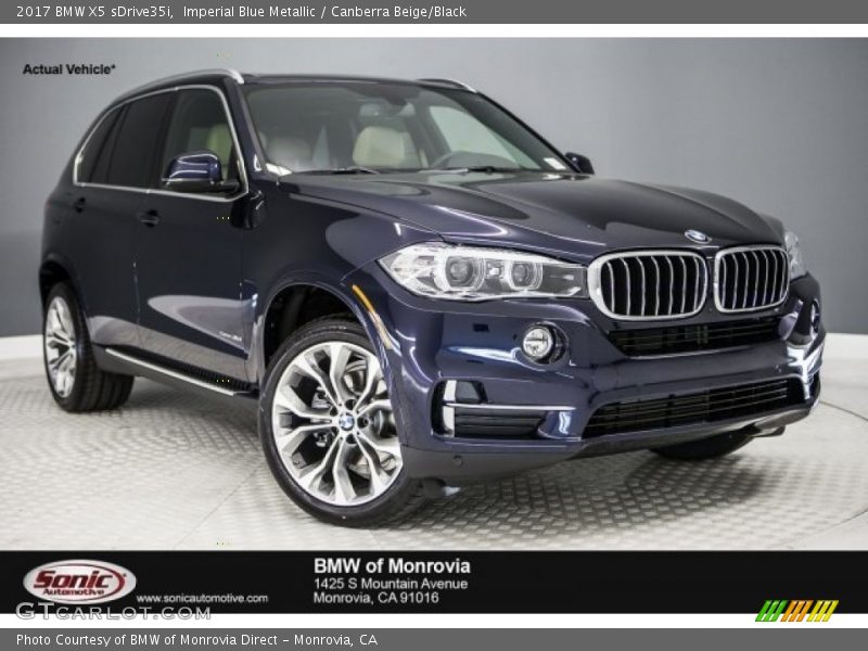 Imperial Blue Metallic / Canberra Beige/Black 2017 BMW X5 sDrive35i