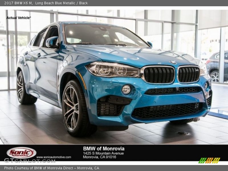 Long Beach Blue Metallic / Black 2017 BMW X6 M
