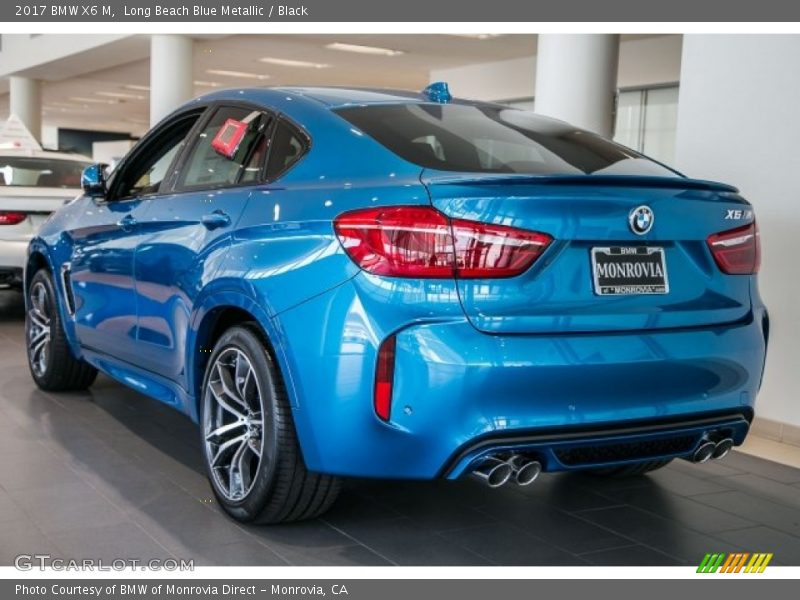 Long Beach Blue Metallic / Black 2017 BMW X6 M