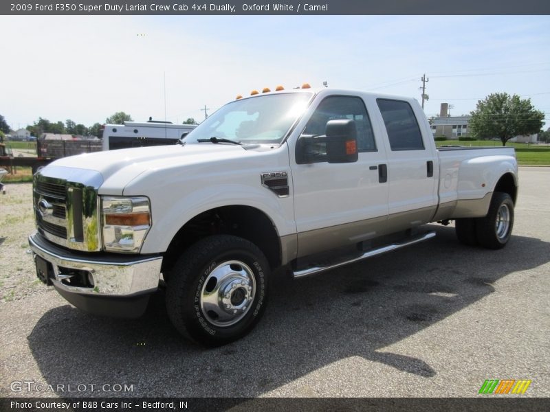 Oxford White / Camel 2009 Ford F350 Super Duty Lariat Crew Cab 4x4 Dually