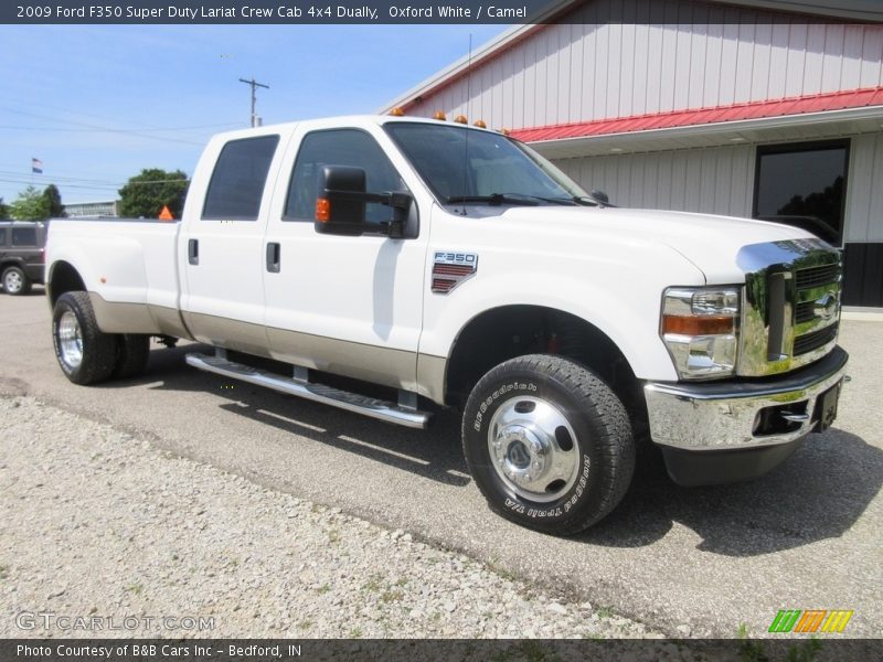 Oxford White / Camel 2009 Ford F350 Super Duty Lariat Crew Cab 4x4 Dually