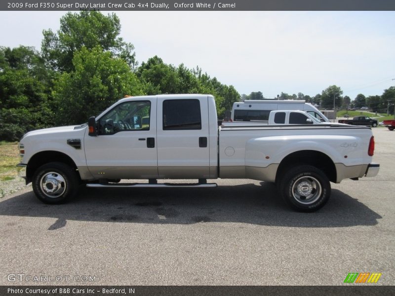 Oxford White / Camel 2009 Ford F350 Super Duty Lariat Crew Cab 4x4 Dually