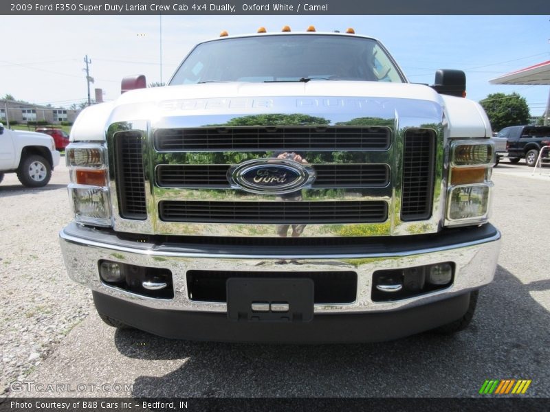 Oxford White / Camel 2009 Ford F350 Super Duty Lariat Crew Cab 4x4 Dually