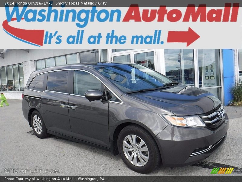 Smoky Topaz Metallic / Gray 2014 Honda Odyssey EX-L