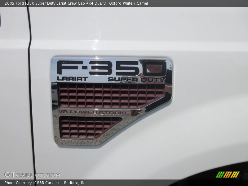 Oxford White / Camel 2009 Ford F350 Super Duty Lariat Crew Cab 4x4 Dually