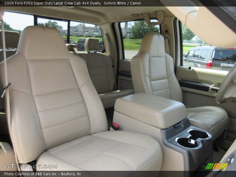 Oxford White / Camel 2009 Ford F350 Super Duty Lariat Crew Cab 4x4 Dually