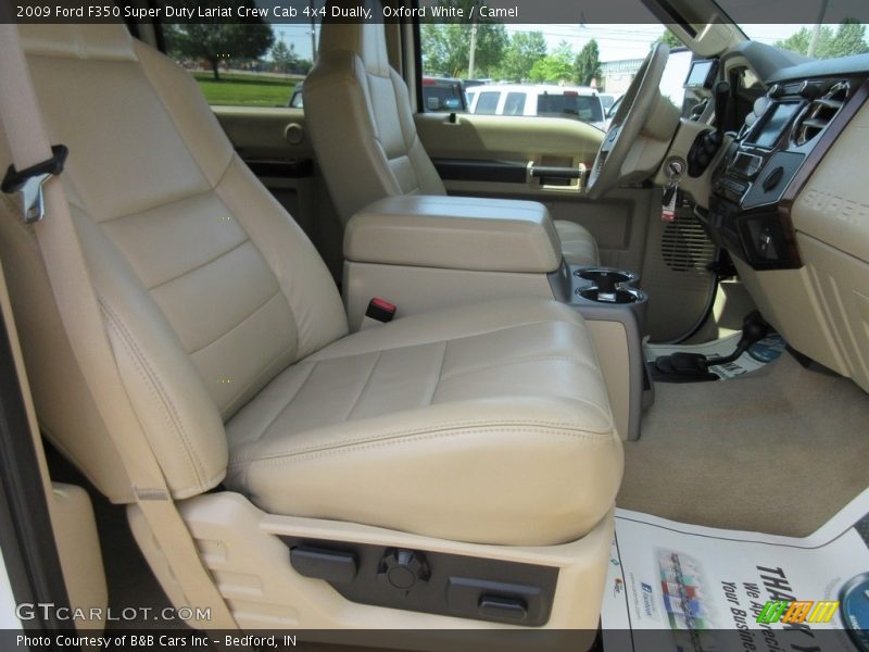 Oxford White / Camel 2009 Ford F350 Super Duty Lariat Crew Cab 4x4 Dually