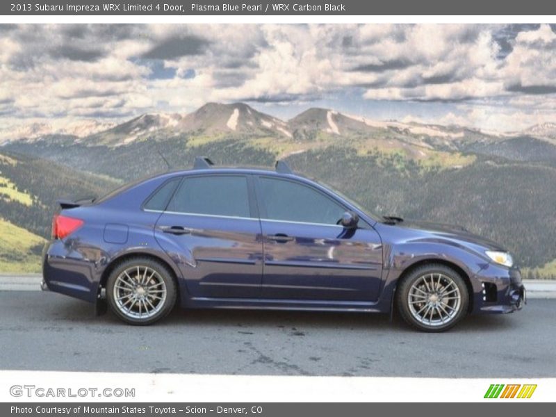 Plasma Blue Pearl / WRX Carbon Black 2013 Subaru Impreza WRX Limited 4 Door