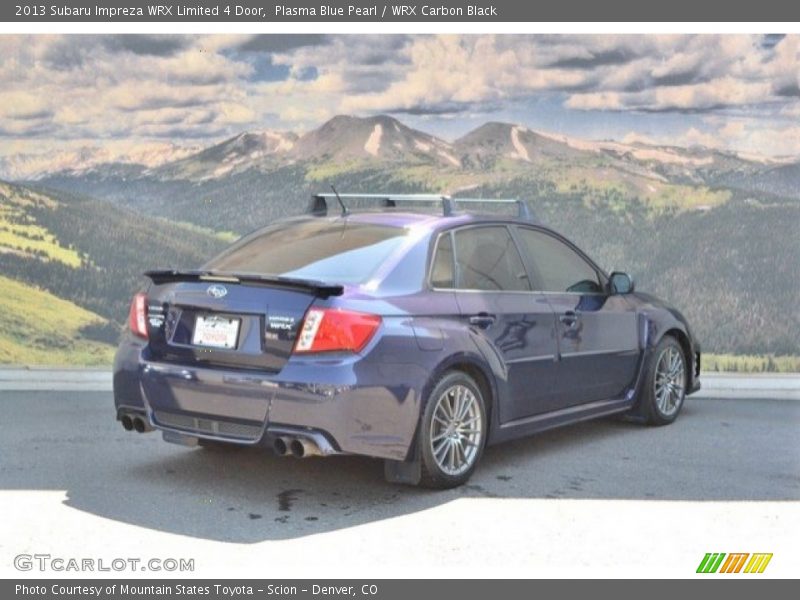 Plasma Blue Pearl / WRX Carbon Black 2013 Subaru Impreza WRX Limited 4 Door